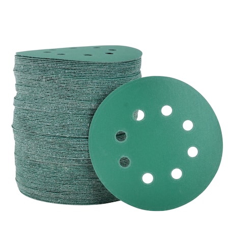 Legit Grit 5 inch Sand paper Disc, 8-Hole, 220 Grit, 100PK LG5-8220-100